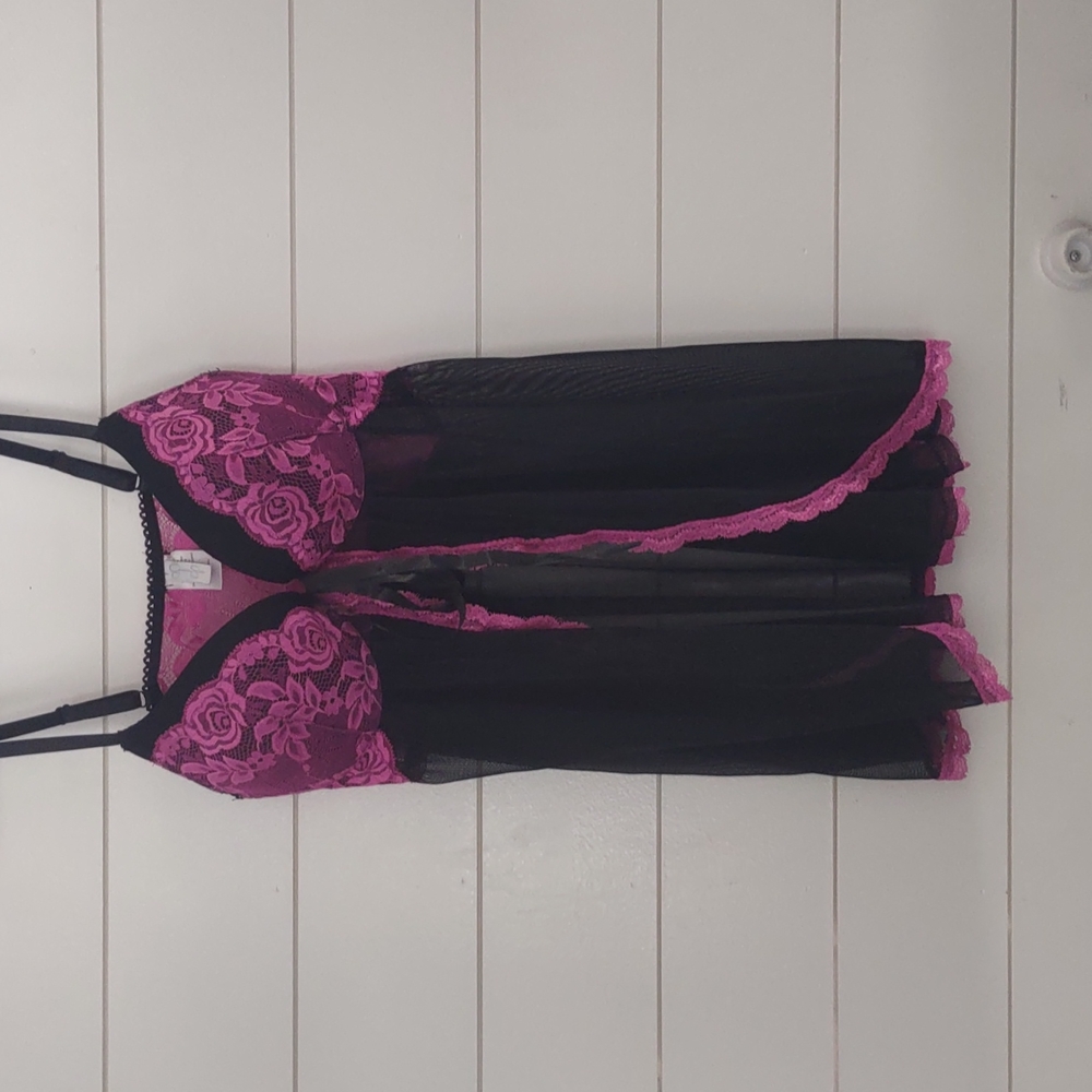 Black and pink lingerie